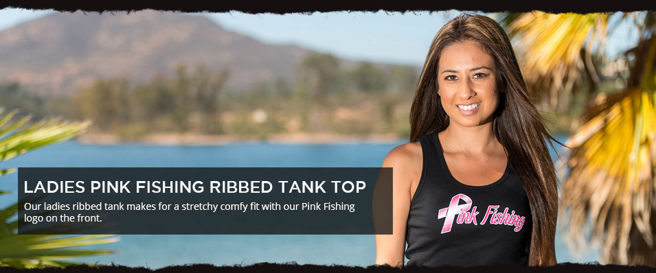 Pink Fishing Ribbed Tank Top